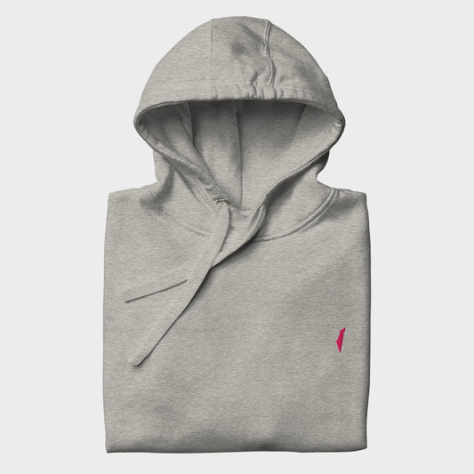 ralph hoodie grey pink folded