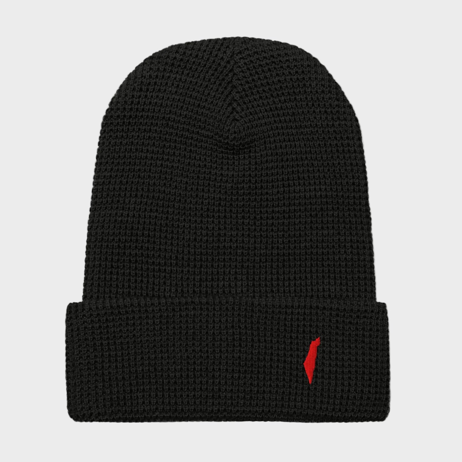 black and red israel beanie