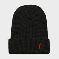 black and red israel beanie