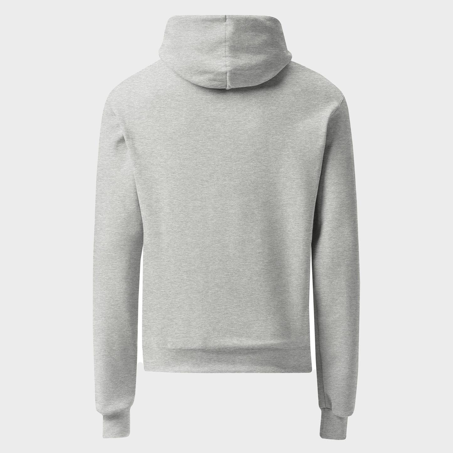 Gray hoodie on a light gray background