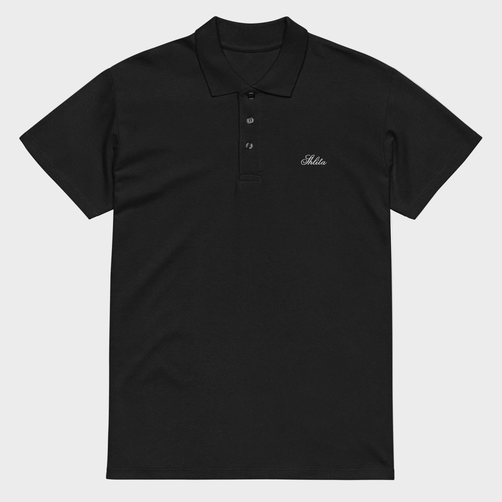 new script polo front black