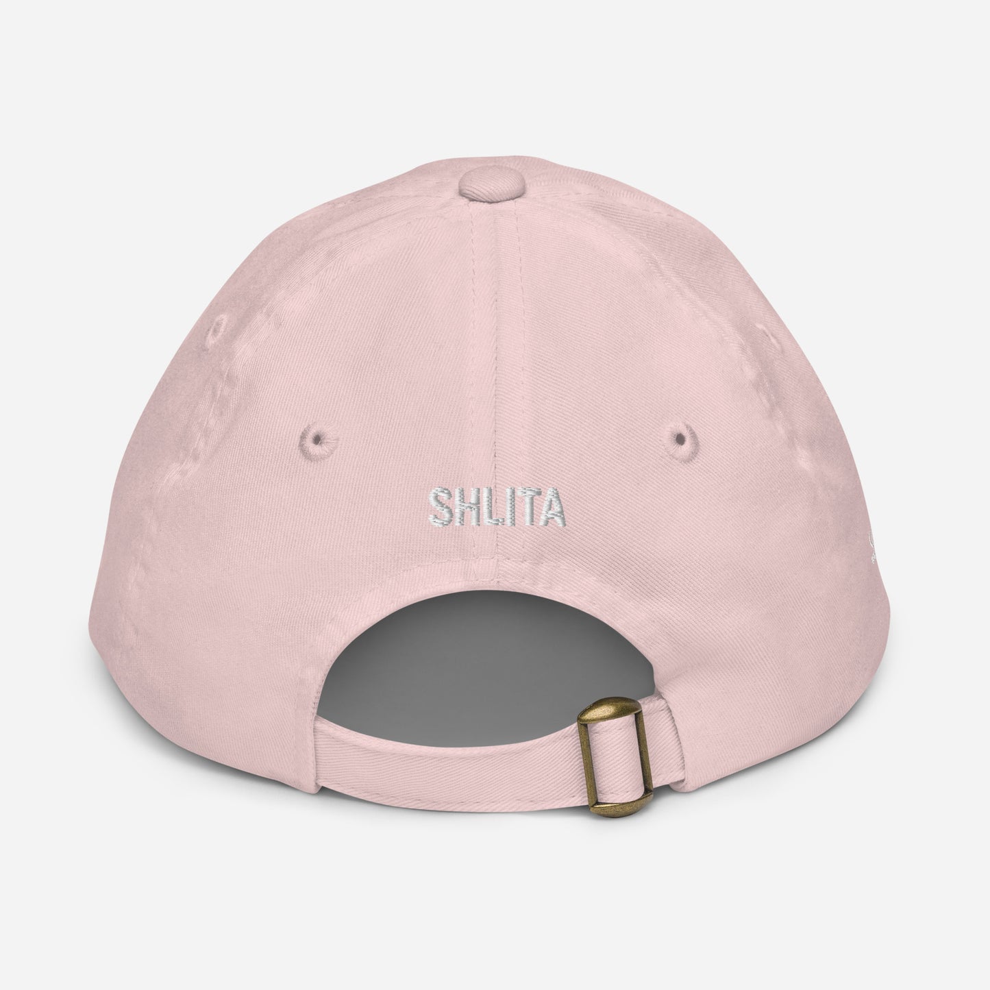 pink white cap kids israel back