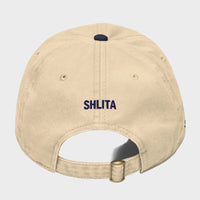 script navy shlita back of hat