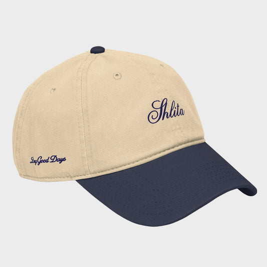 shlita script navy two tone front