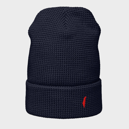 waffle beanie navy red israel